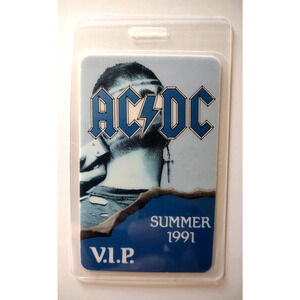 AC/DC Razors Edge 1991 Tour Backstage Pass Laminated VIP Hard Rock Metal Music